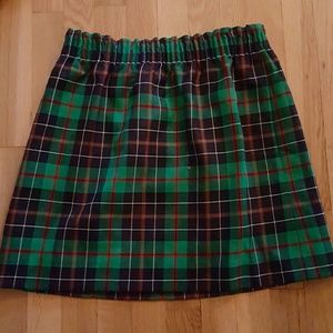 JCREW PLAID WOOL SKIRT